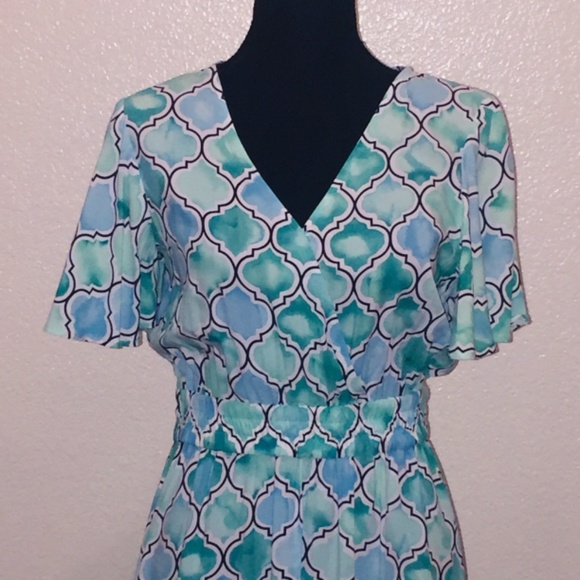 Tommy Bahama Mumbai medallion maxi dress and dusty teal - Picture 5 of 12